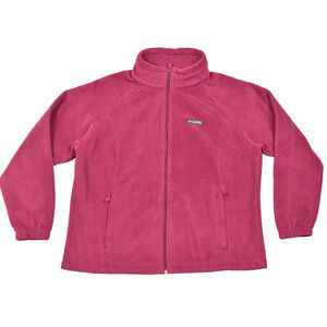 Columbia Women's 2X Benton Springs Full Zip Fleece Jacket Pink XW6578 Plus Size